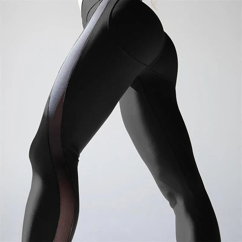 Leggings Women Sexy Pink Push Up Fitness Leggings Fashion Ladies Workout High Waist Black Mesh Spandex Leggings Pants Slim