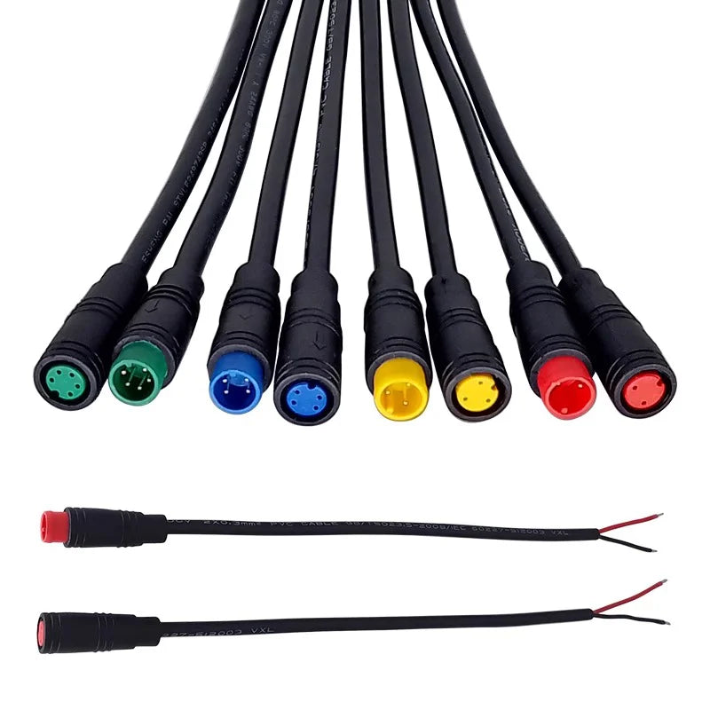 5/20SET M6/M8 2 3 4 5 6Pin Julet Electric Bicycle Joint Plug female male Connector Wiring Scooter Cable Signal Sensor waterproof