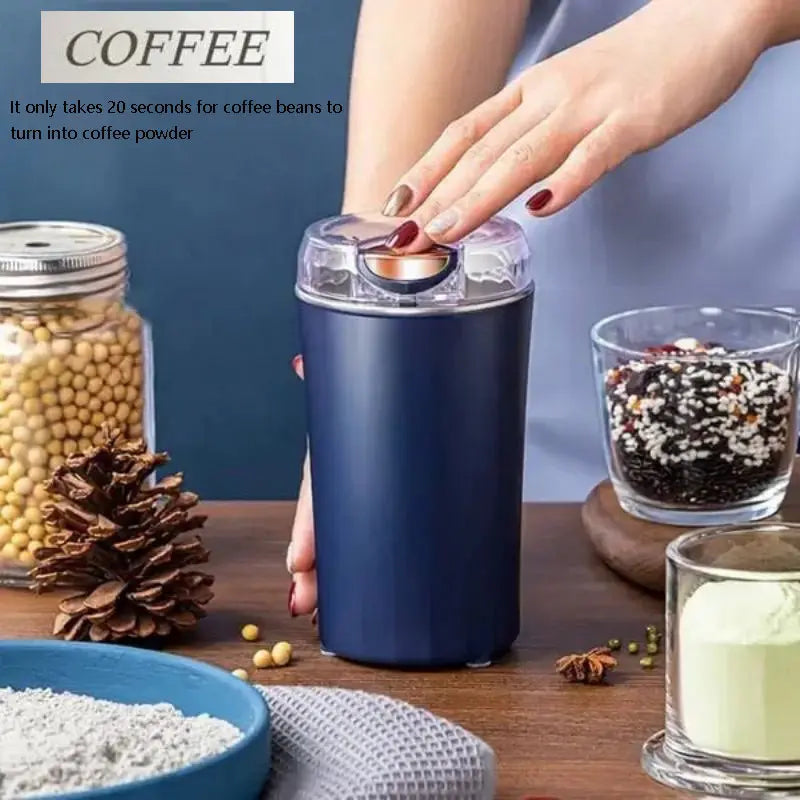 Portable Grinder Spices Nuts Grains Powder Crusher Mini stainless steel Electric Coffee Bean Grinder Herbs Salt Pepper