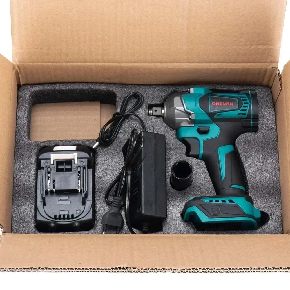 ONEVAN 1200N.M Brushless Electric Impact Wrench 3 Funtion 1/2 inch Cordless Screwdriver Electric Drill for Makita 18V Battery