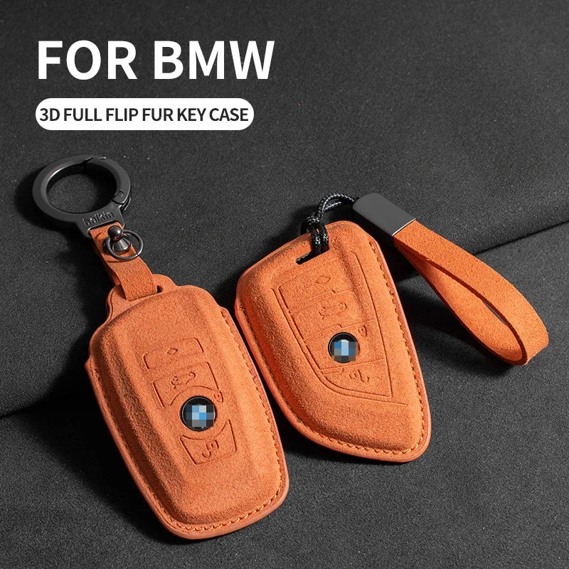 Leather Car Key Case Cover for BMW X1 X3 X4 X5 F15 X6 F16 G30 7 Series G11 F48 F39 520 525 f30 118i 218i 320i Car Accessories