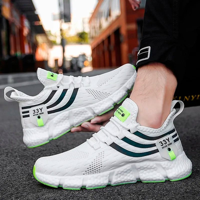 Summer Men Shoes Mesh Breathable Casual Running Shoes for Men Lightweight Walking Sneakers Shoes Couple Footwear Tenis Masculino