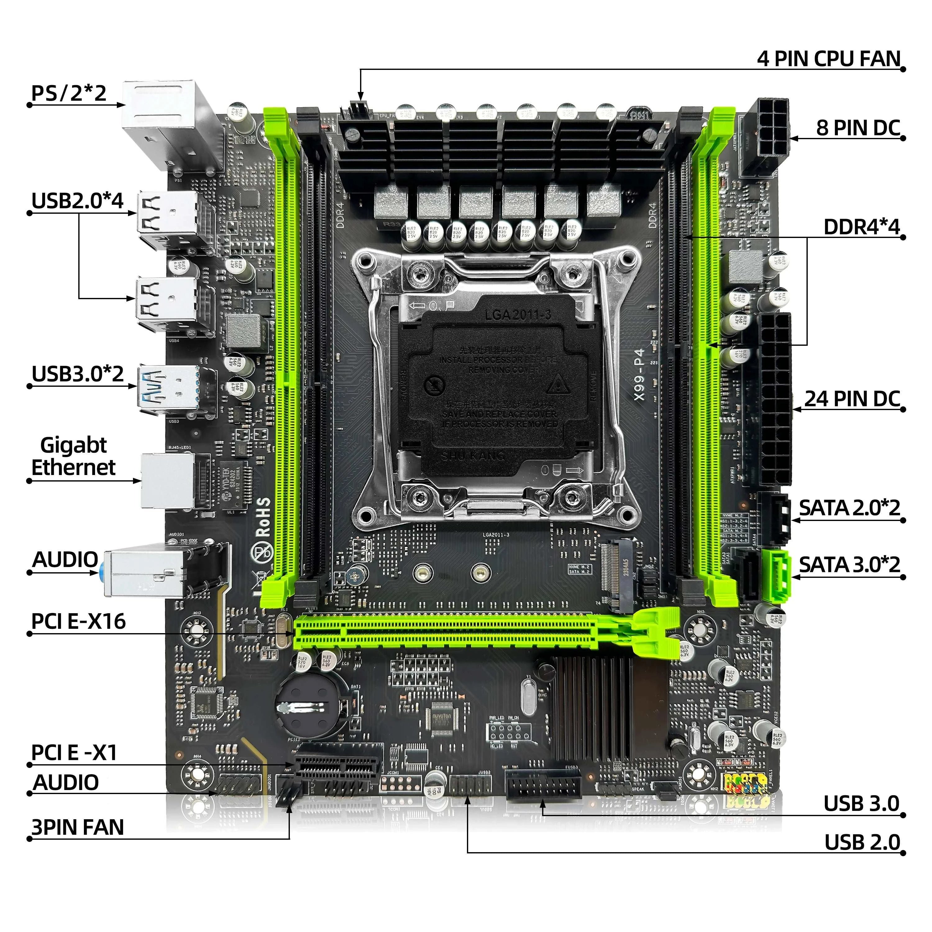 ZSUS X99 P4 Motherboard Set Kit