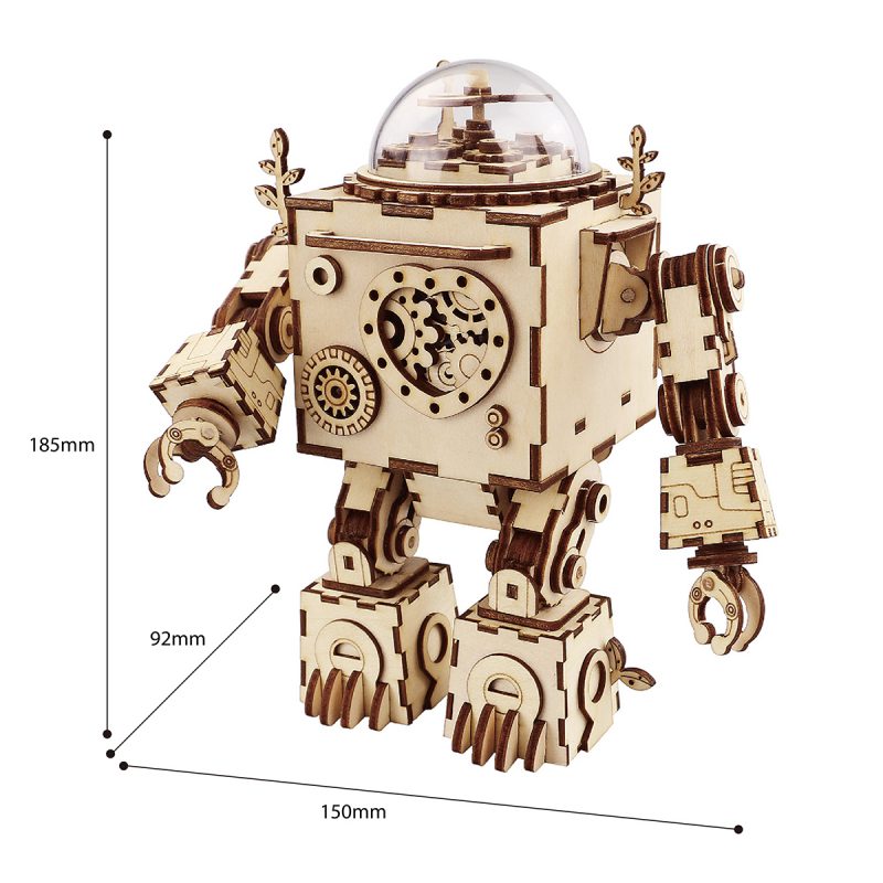 Robotime 3D Wooden Puzzle 5 Kinds Fan Rotatable DIY Steampunk Model Building Kits Assembly Toy Gift for Children Adult AM601 - RY MARKET PLACE