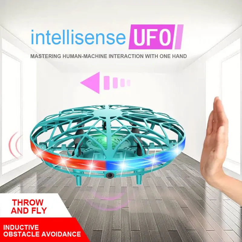 Colorful  Anti-collision Flying Helicopter Magic Hand UFO Ball Aircraft Sensing Mini Induction Drone Kids Electric Toy Gift