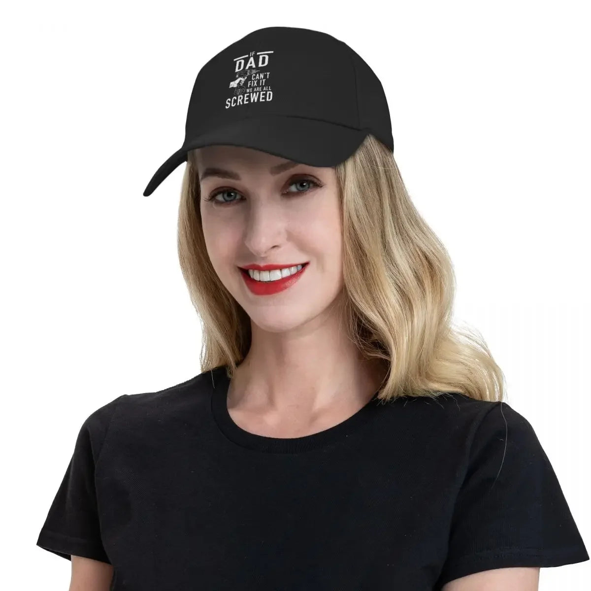 Funny Father's Day Gift If Dad Can't Fix It We Are All Screwed Baseball Cap Bobble Hat Golf Hat Man Baseball Men Women's