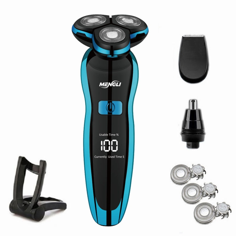 Electric Razor Electric Shaver Hair Cutting Shaving Machine for Men Clipper Beard Trimmer  Rotary Shaver 100% Water Proof - RY MARKET PLACE