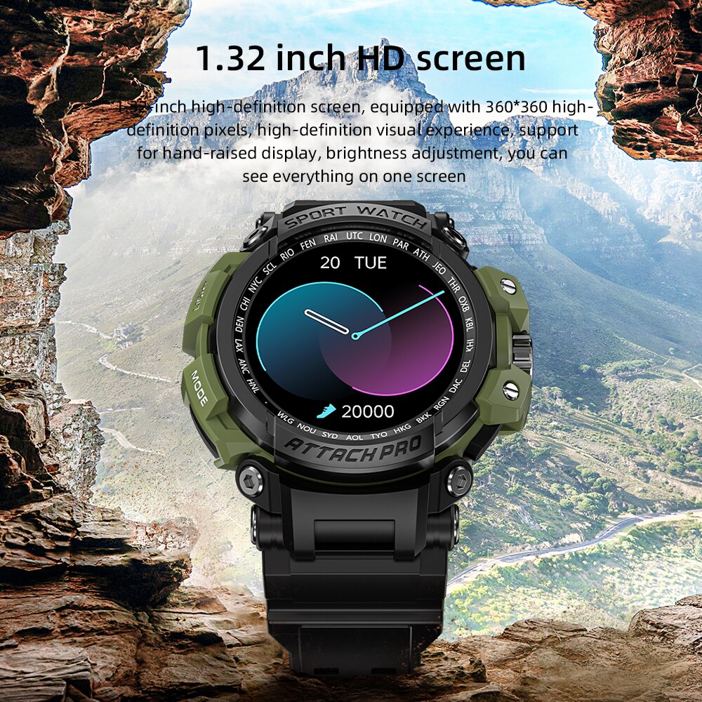 LOKMAT ATTACK Pro Sport Smart Watch Fitness Tracker Waterproof Smartwatches Touch Screen Heart Rate Monitor for Android Phone - RY MARKET PLACE