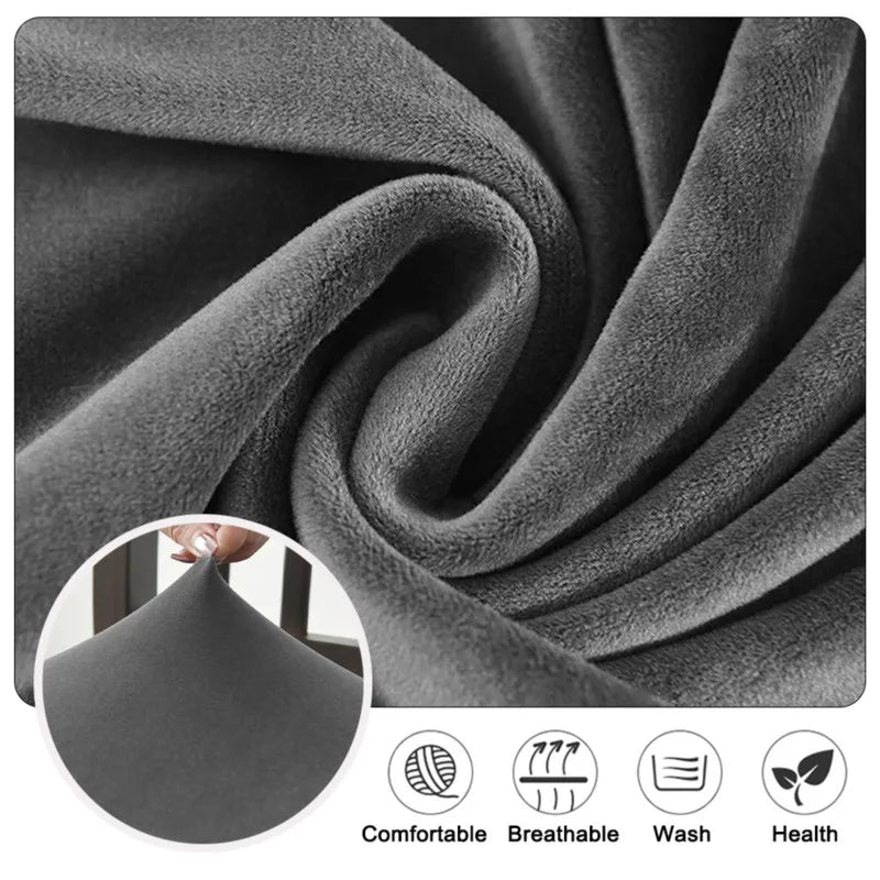 1PC Velvet Chair Cushion Cover for Living Room Chair Seat Cover Nonslip Chairs Protector Slipcover for Office Kitchen Banquet