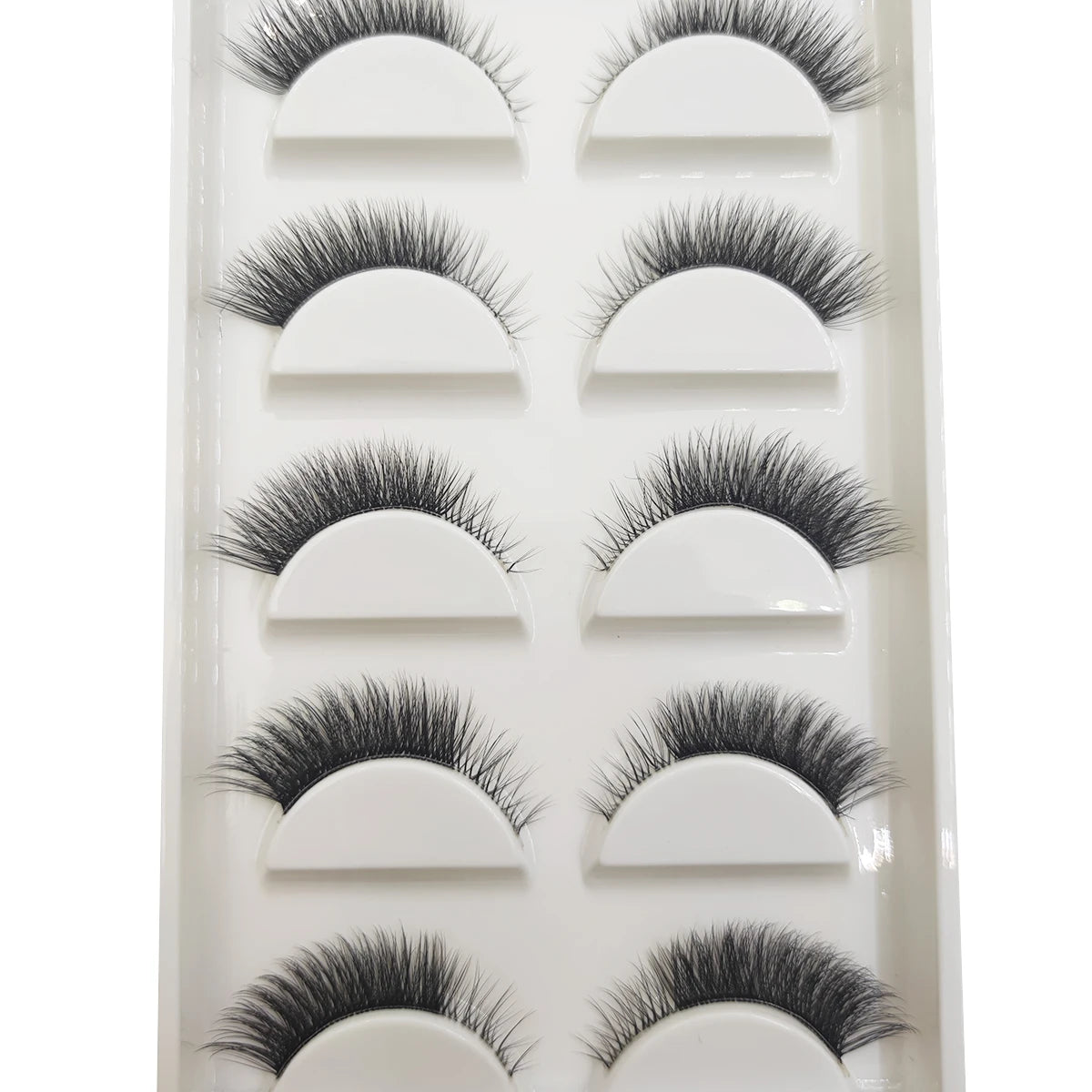 5 Pairs invisible Eyelash 3D Natural Transparent Band Mink False Eyelashes Makeup Clear Fake Eye Lashes Faux Cilios Make