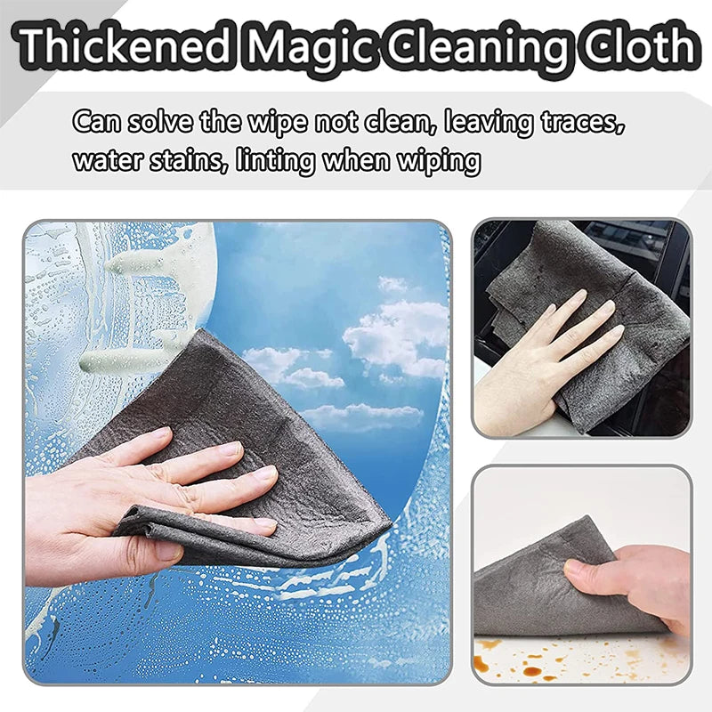 New Magic Cloth Thickened Cleaning Cloths No Trace Reusable Microfiber Car Window Glass Wiping Rags Towels Household Clean Tools