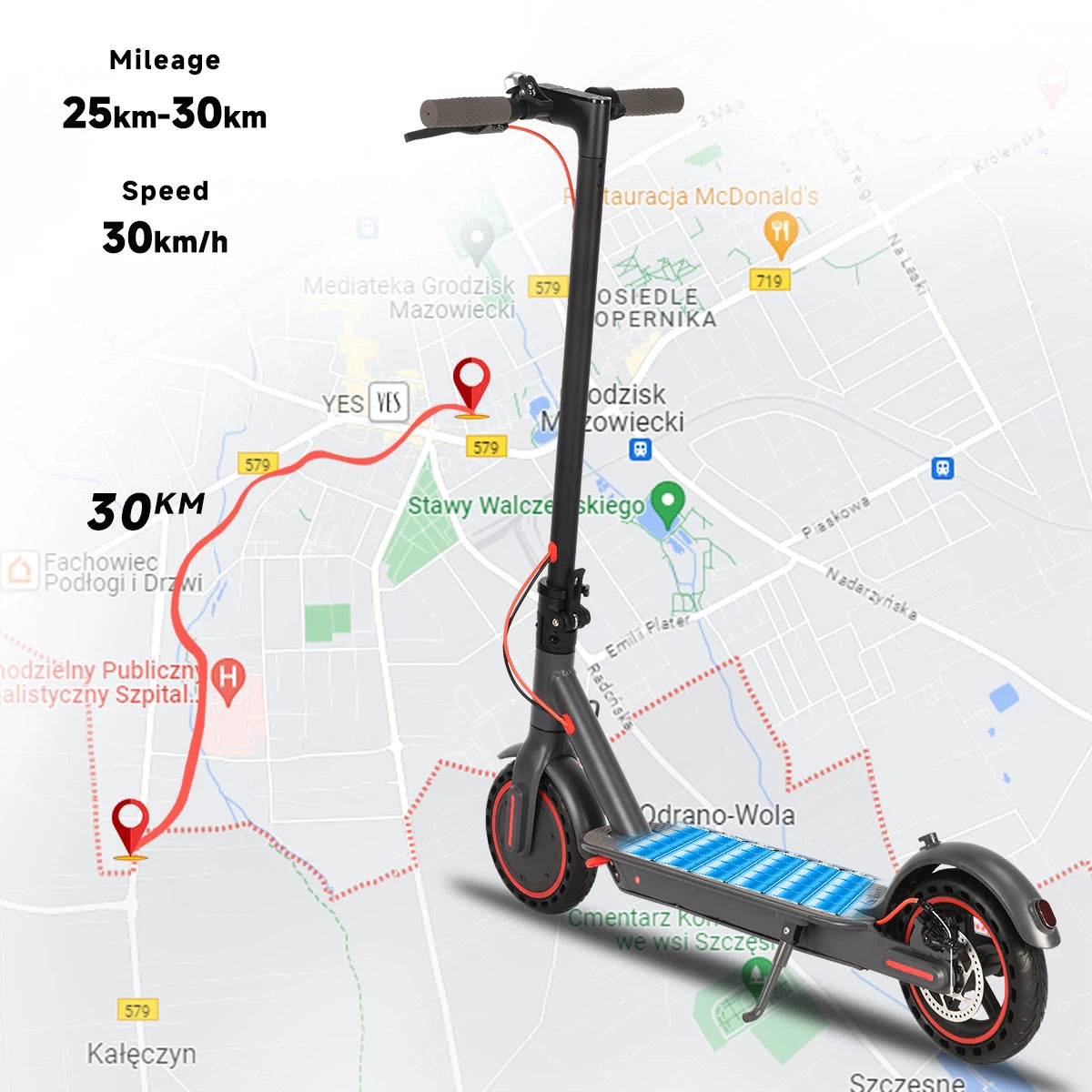 Electric Scooter, 8.5" Pneumatic Tire,N7pro Max 12 Mile and 15.5Mph Speed, EABS and Rear Disk Brake,foldable，Strong waterproof