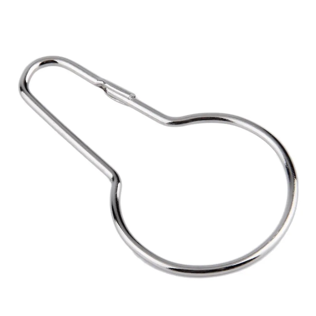 12pcs Shower Bath Bathroom Curtain Rings Clip Easy Glide Hooks Chrome Plated Popular For Indoor Household Use New 2023