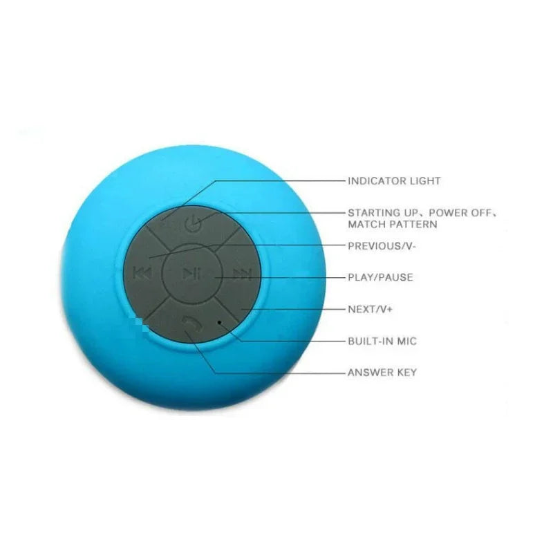 Bathroom waterproof wireless Bluetooth speaker large suction cup mini portable speaker outdoor sports stereo speaker