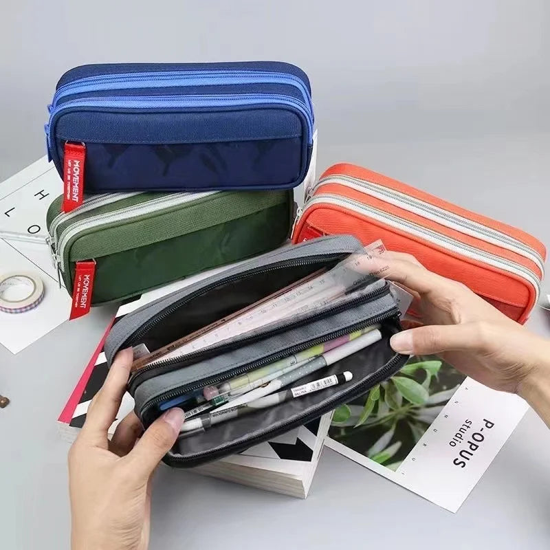 Large Capacity Pencil Case Practical New Style Storage Bag School Pencil Cases Pen Bag Box Student Office Stationery Supplies