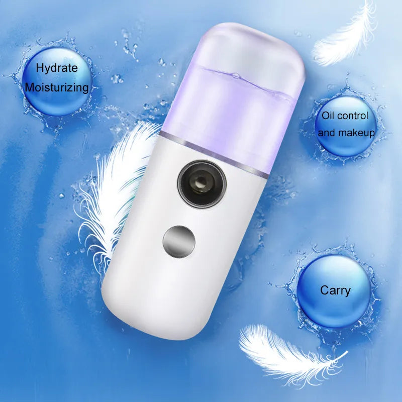 Nano Miste Moisturizing Sprayer Mini Portable Hydrating Nebulize Humidifier Women Beauty Facial Facial Steamer Skin Care Tools