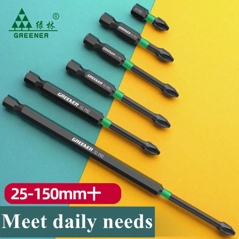 2023 New Magnetic 25 50 60 70 90 150MM Drill Bit  screwdriver head cross high hardness electric hand drill electric screw set