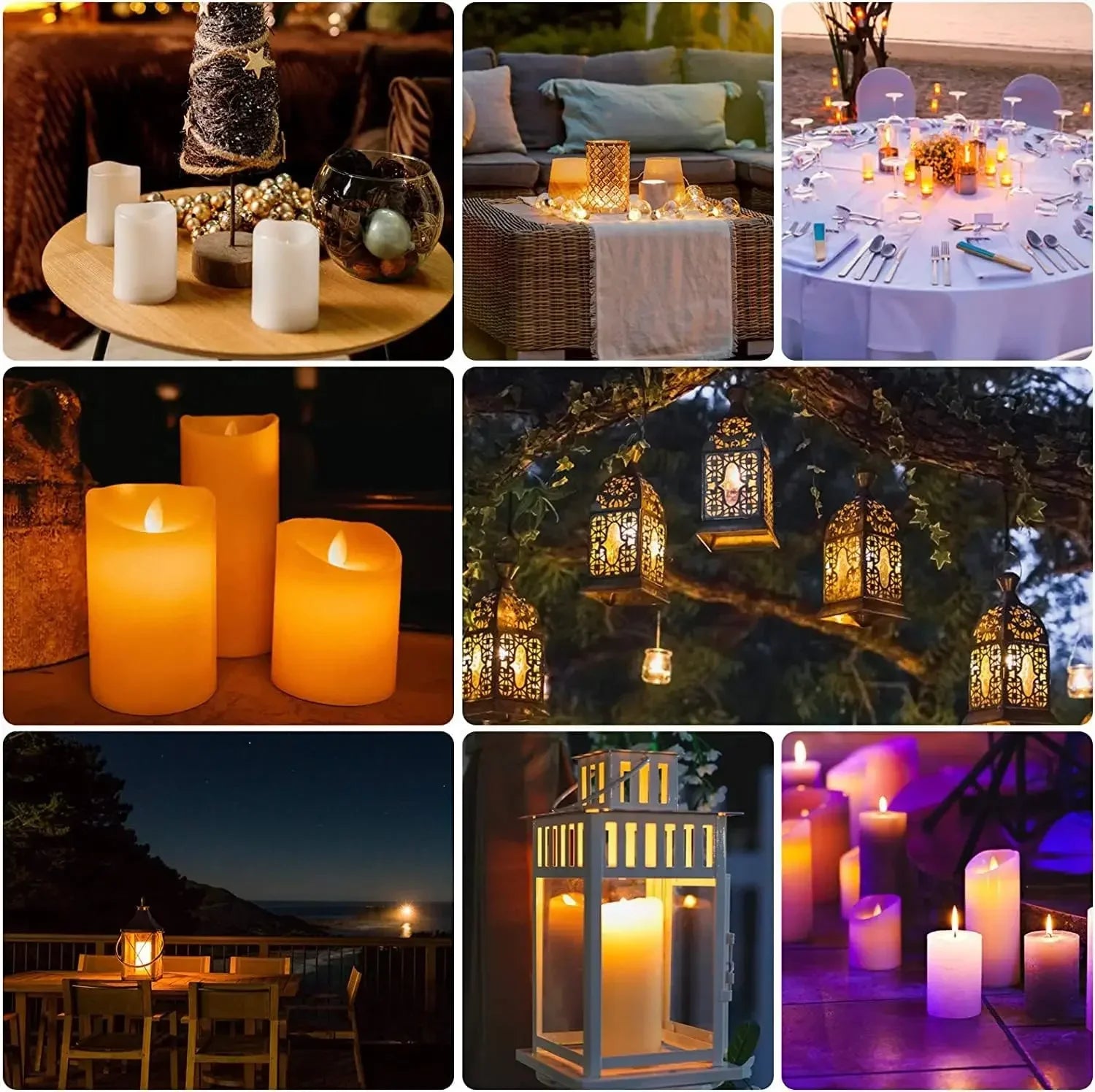 Flameless LED Candles with Remote Control  and Timer Battery Operated  Flickering Candle for Home Party Wedding Christmas Decor