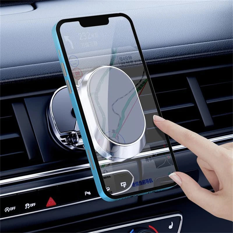 Metal Magnetic Car Phone Stand Cell GPS Folding Support For iPhone 13 Max Adjustable Bracket 360 Magnet Mobile Dashboard Holder