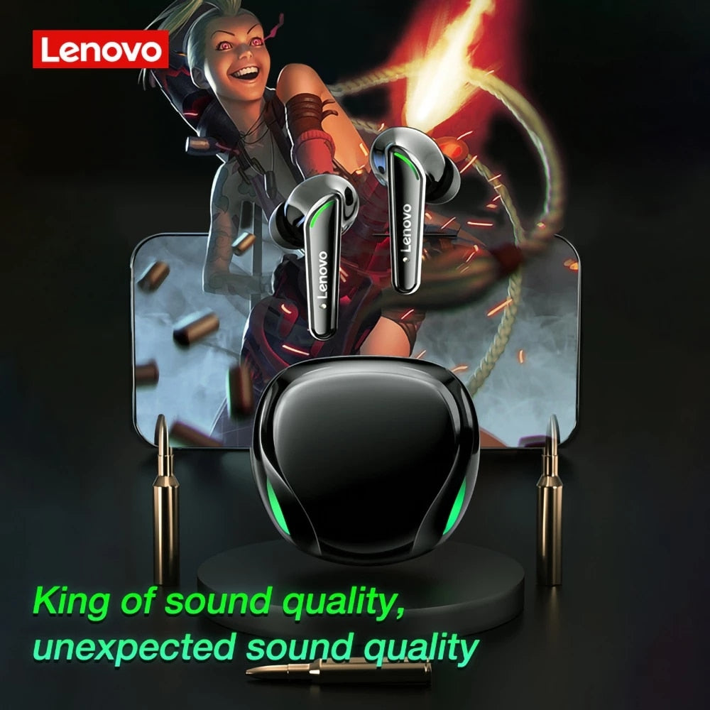 Lenovo XT92 TWS Gaming Earbuds Low Latency Bluetooth Earphones Stereo Wireless 5.1 Bluetooth Headphones Touch Control Headset - RY MARKET PLACE