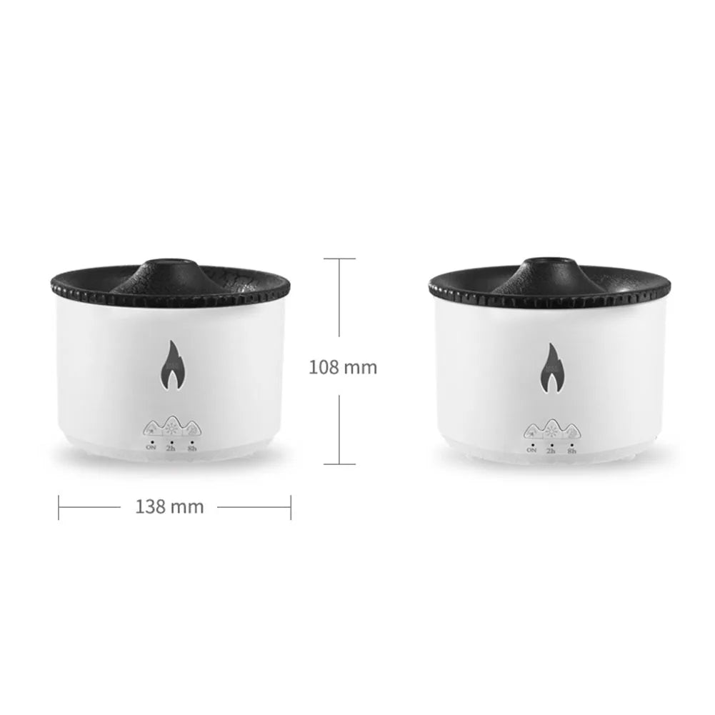 Jellyfish Flame Air Humidifier 320ML Electric Aroma Diffuser Lava Volcano Design Flame Effect Air Diffuser Mist Maker Machine