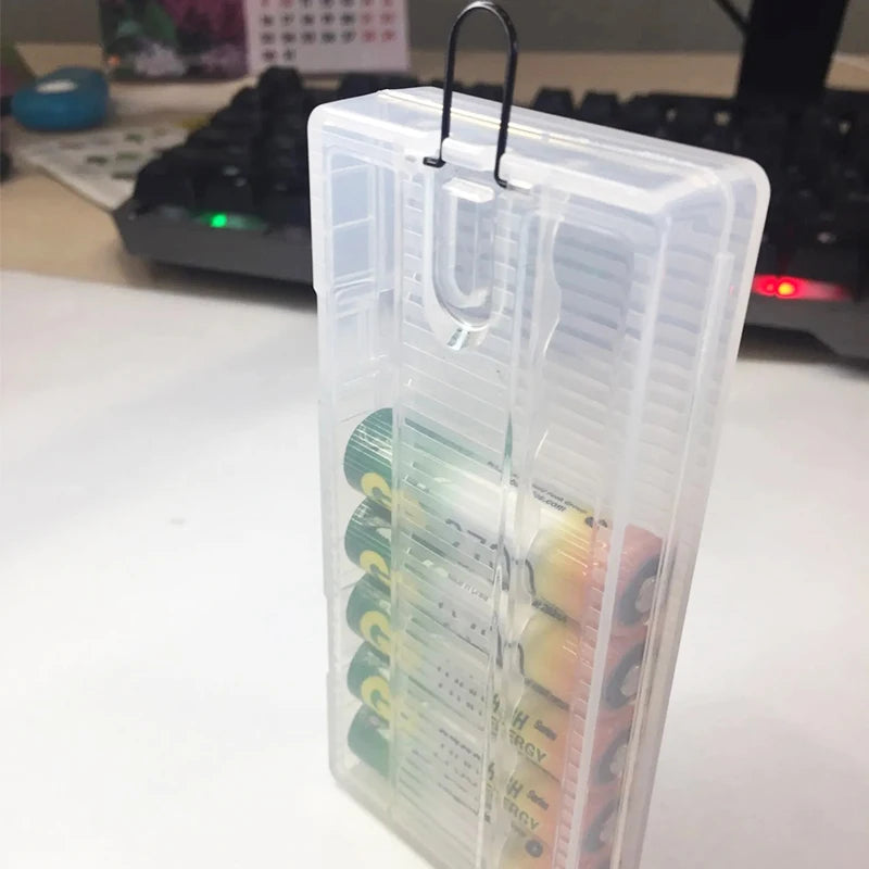 ALL IN Battery Holder Storage Box for 2 4 8 AA AAA Battery Case for 18650 26650 16340 Rechargeable Battery Container Organizer