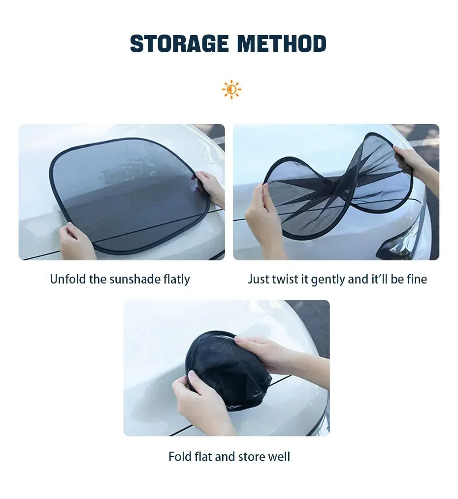 Car Sun Shade UV Protection Car Curtain Car Window Sunshade Rear Window Mesh Sun Visor Summer Protection Window Film