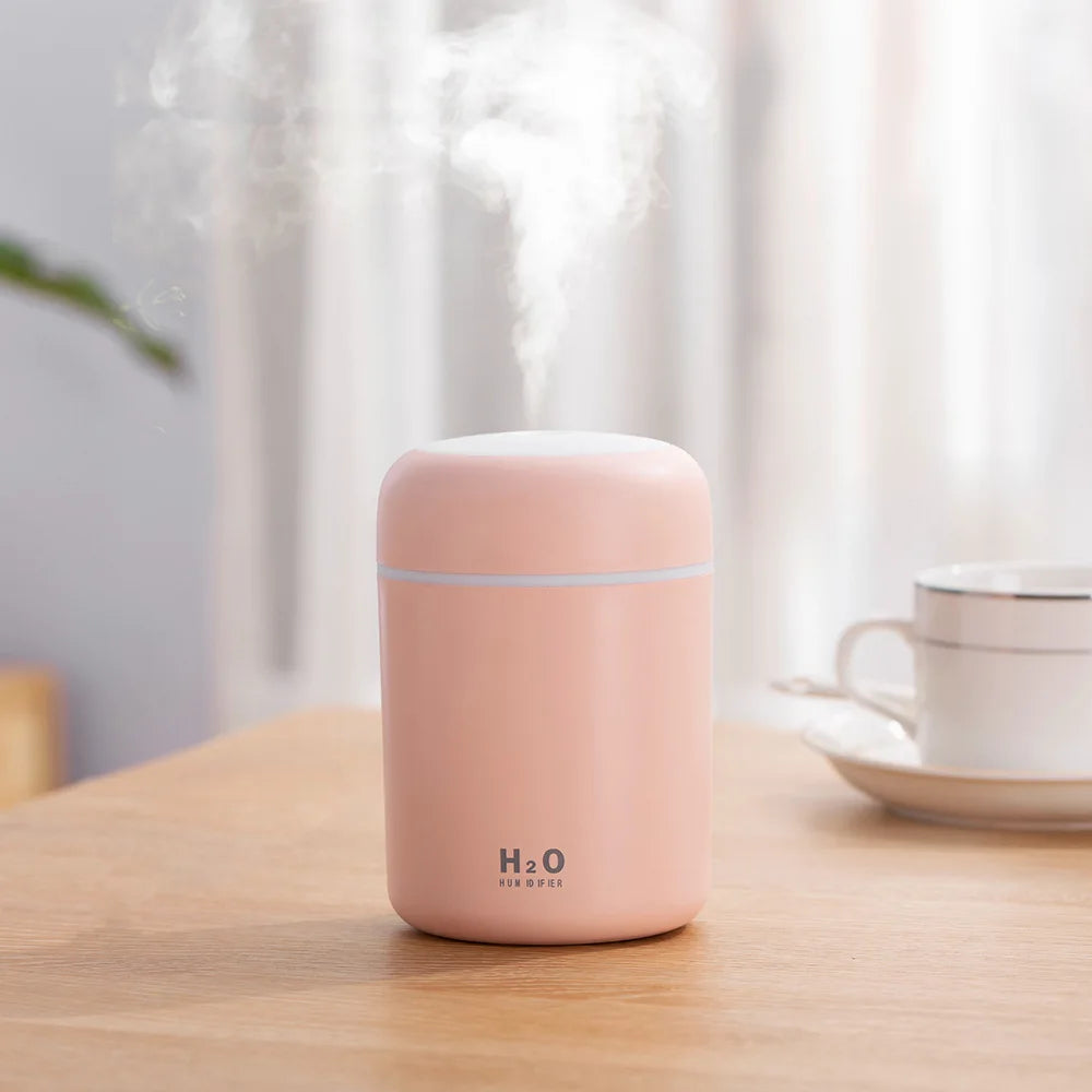 Portable 300ml Humidifier Mini Electric Mist Sprayer Usb Aroma Essential Oil Diffuser for Home Car With Colorful Night Light