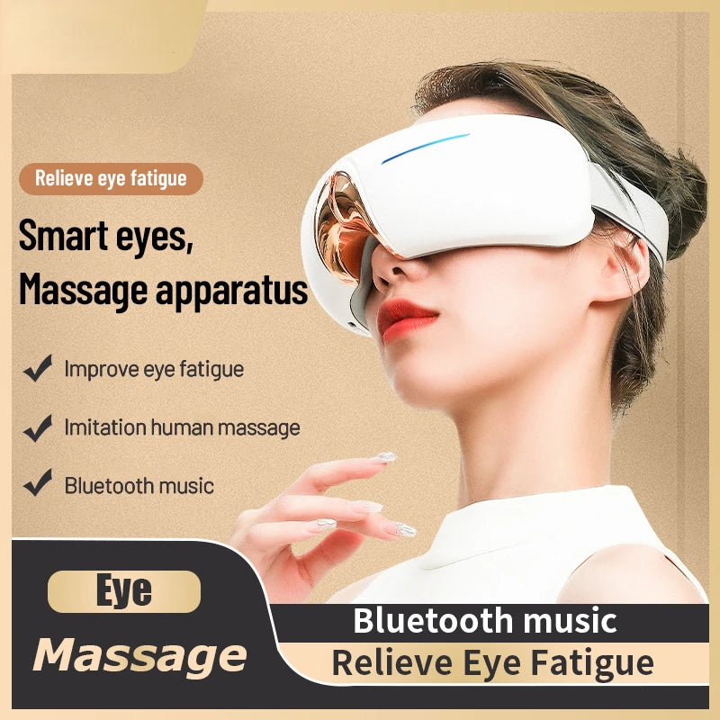 New Intelligent Folding Eye Massager Bluetooth Hot Compress Eye Protector Rechargeable Eye Massager Air Pressure Eye Protector