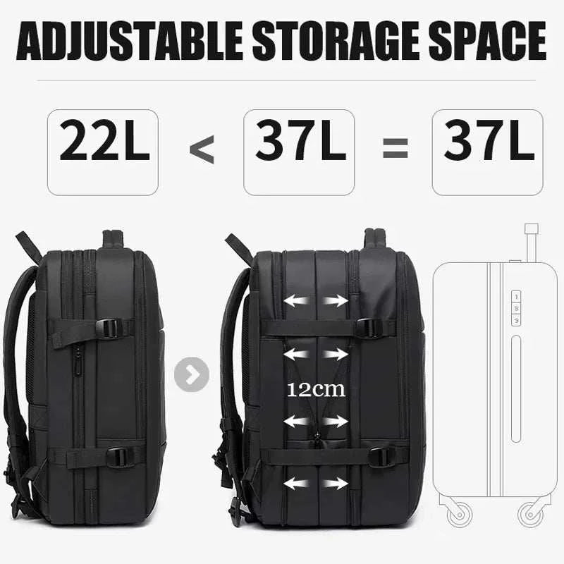 Bange Travel Backpack Waterproof Laptop Business School Men Expandable BANGE Travel Backpack Men Business Backpack School Expandable USB Bag Large Capacity 17.3 Laptop Waterproof Fashion Backpack