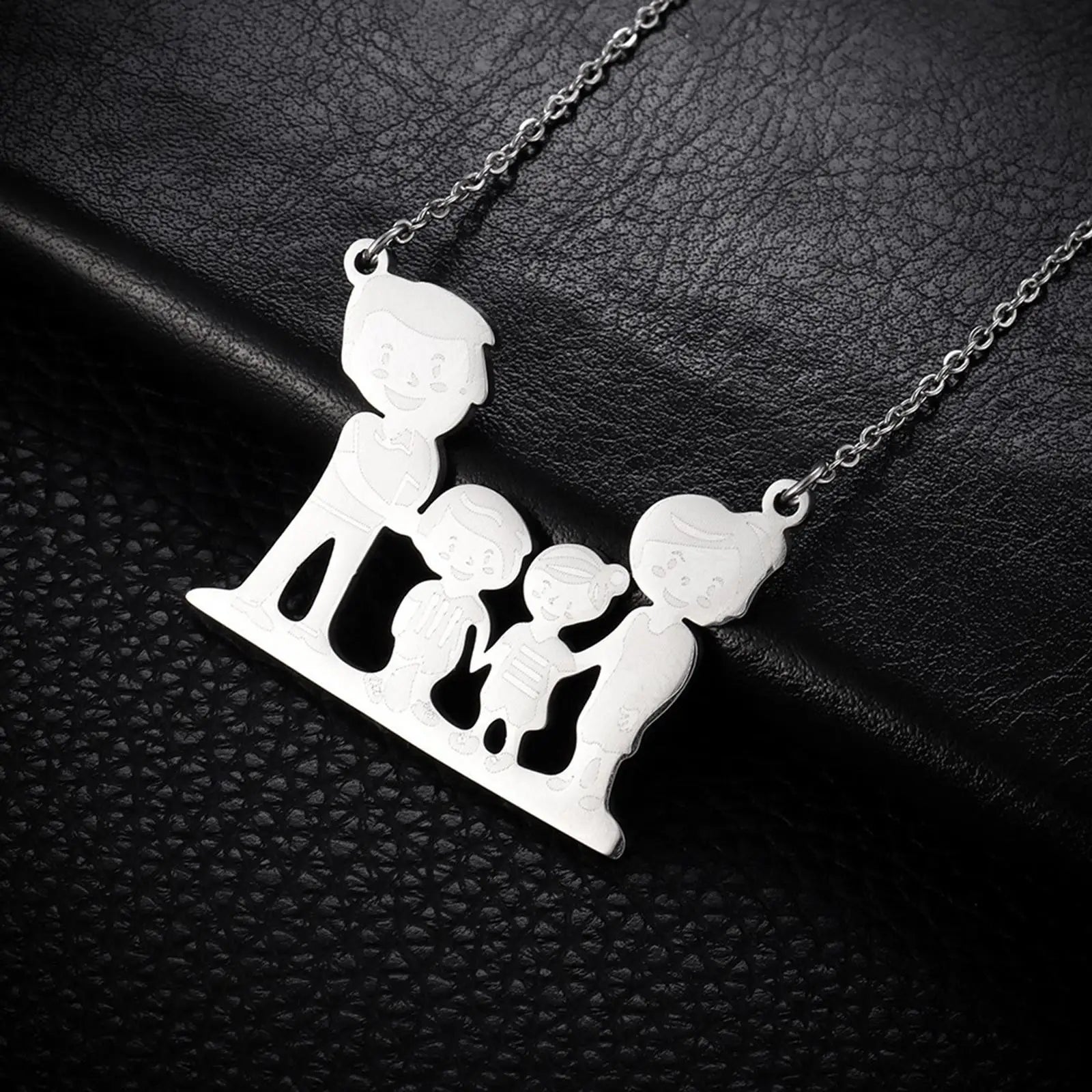 Family Dad Mum Son Necklace Father's Day Gifts Trendy Jewelry for Holiday Christmas Valentine's Day Celebrations Party Weddings