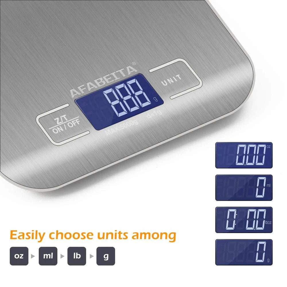 10KG/5KG/3Kg/500G Kitchen Scales Stainless Steel Weighing For Food Diet Postal Balance Measuring LCD Precision Electronic