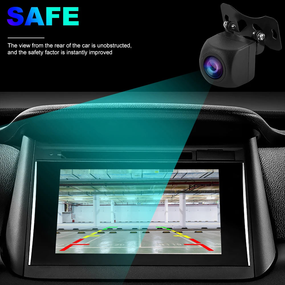 Podofo AHD Car Rear View Camera HD Reverse Parking Video Monitor Waterproof Backup Night Vision Lens 6M Cable for Car Radio Mp5