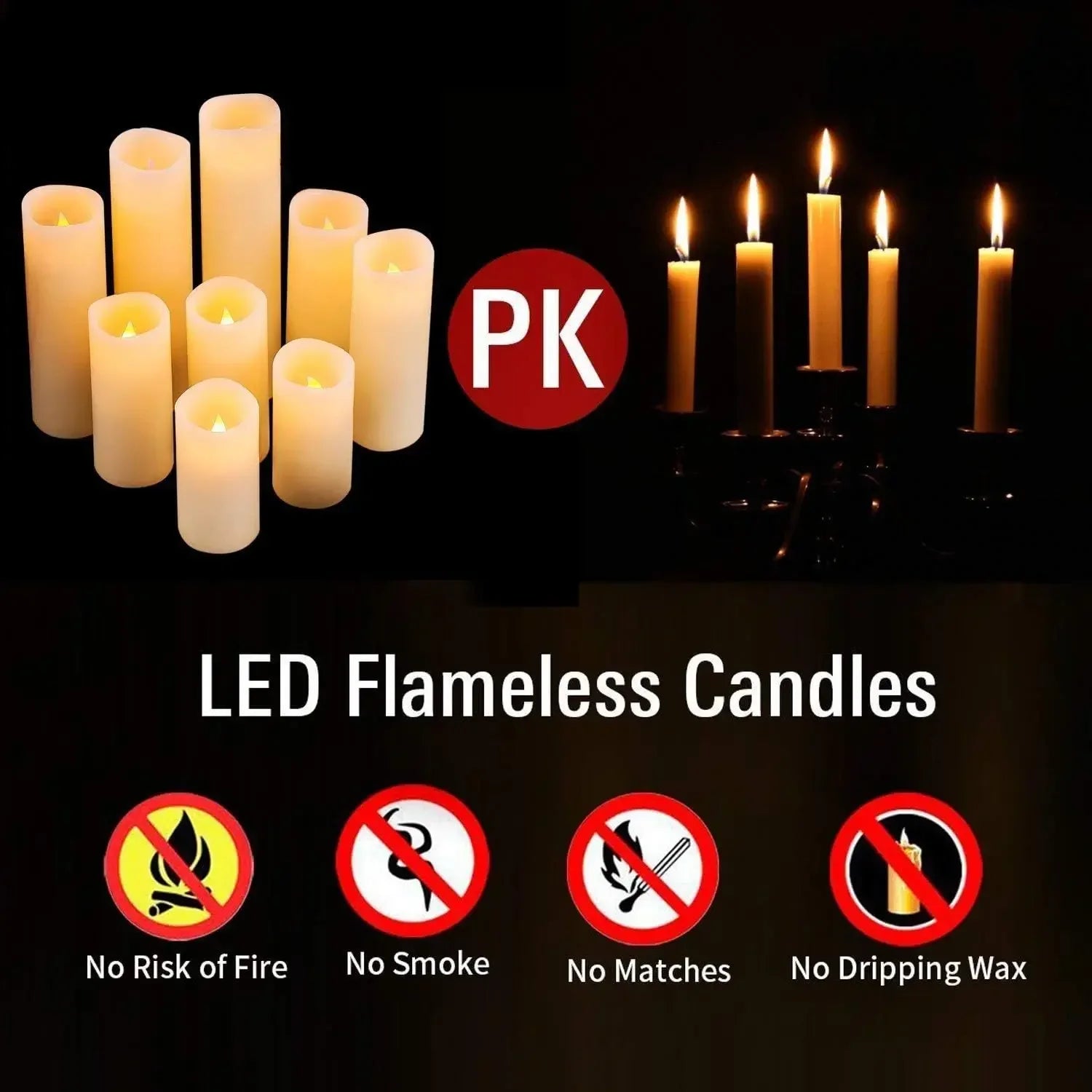 Flameless LED Candles with Remote Control  and Timer Battery Operated  Flickering Candle for Home Party Wedding Christmas Decor