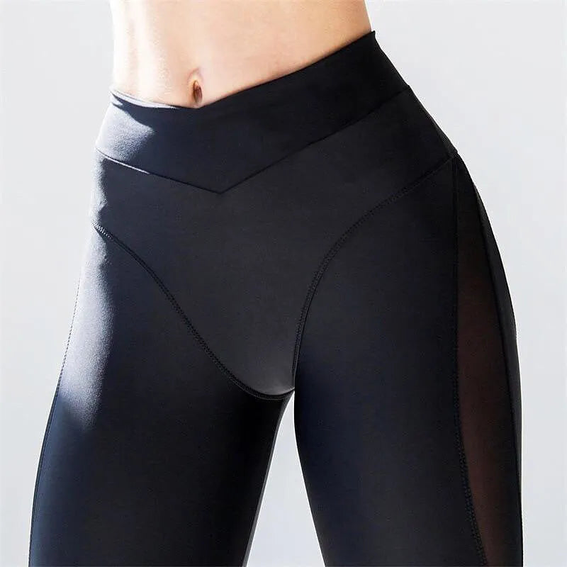 Leggings Women Sexy Pink Push Up Fitness Leggings Fashion Ladies Workout High Waist Black Mesh Spandex Leggings Pants Slim