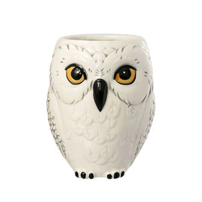 New Magician Boy Owl Mug Ceramic Cup School of Witchcraft and Wizardry Admission Letter Messenger Cup Gifts Animal Coffee Cups