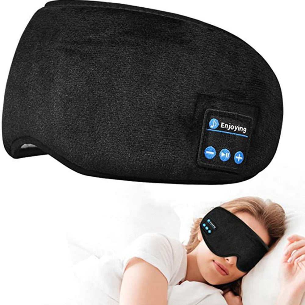 Bluetooth Sleeping Headphones Eye Mask Sleep Headphones Bluetooth Headband Soft Elastic Comfortable Wireless Music Earphones - RY MARKET PLACE