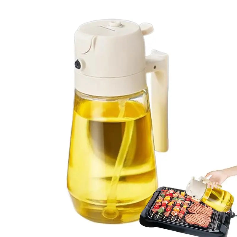 NEW Oil Spray Bottle 470ml High Borosilicate Glass Cooking Oil Dispensers Olive Oil Sprayer Mister for kitchen Salad Baking