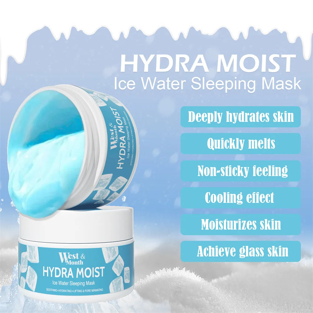 Hydra Moist Ice Water Sleeping Mask Whitening Moisturizing Mask Night Repair First Aid Facial Mask Sleep Mask Skin Care Product