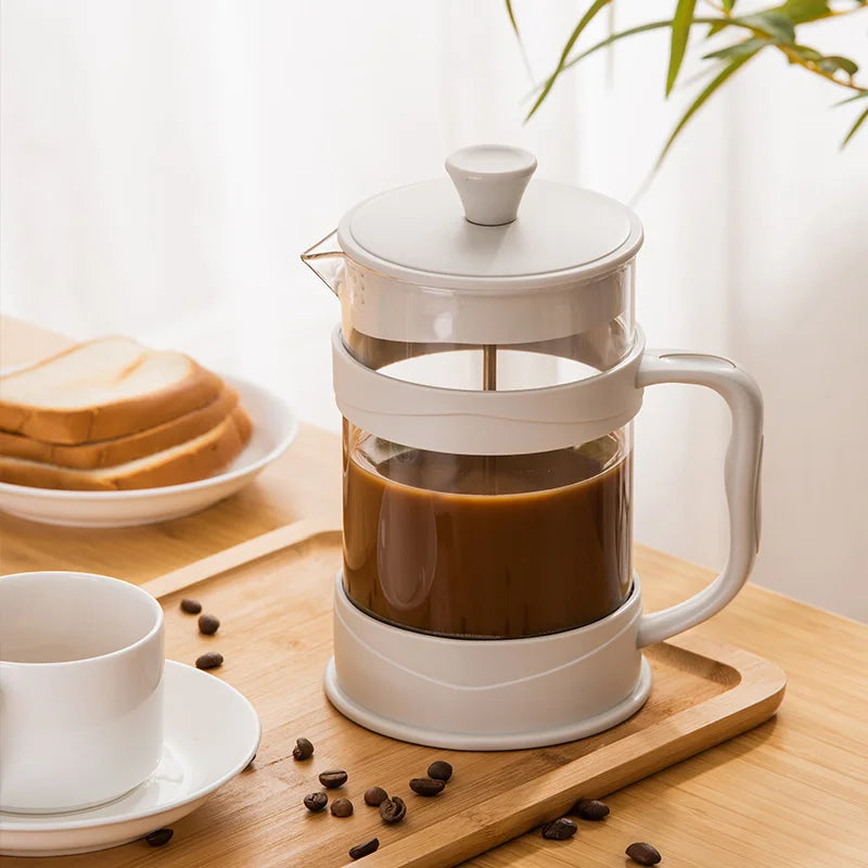 Plastics Household French Press Coffee Pot Stainless Steel Glass Coffee Maker Multifunctional Hand Punch Pot Coffee Accessories