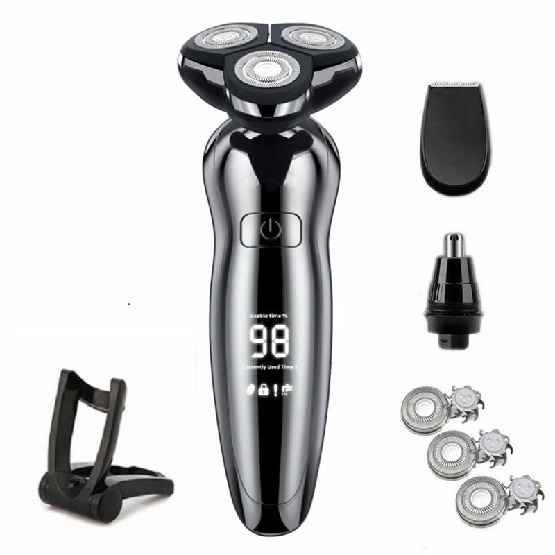 Electric Razor Electric Shaver Hair Cutting Shaving Machine for Men Clipper Beard Trimmer  Rotary Shaver 100% Water Proof - RY MARKET PLACE