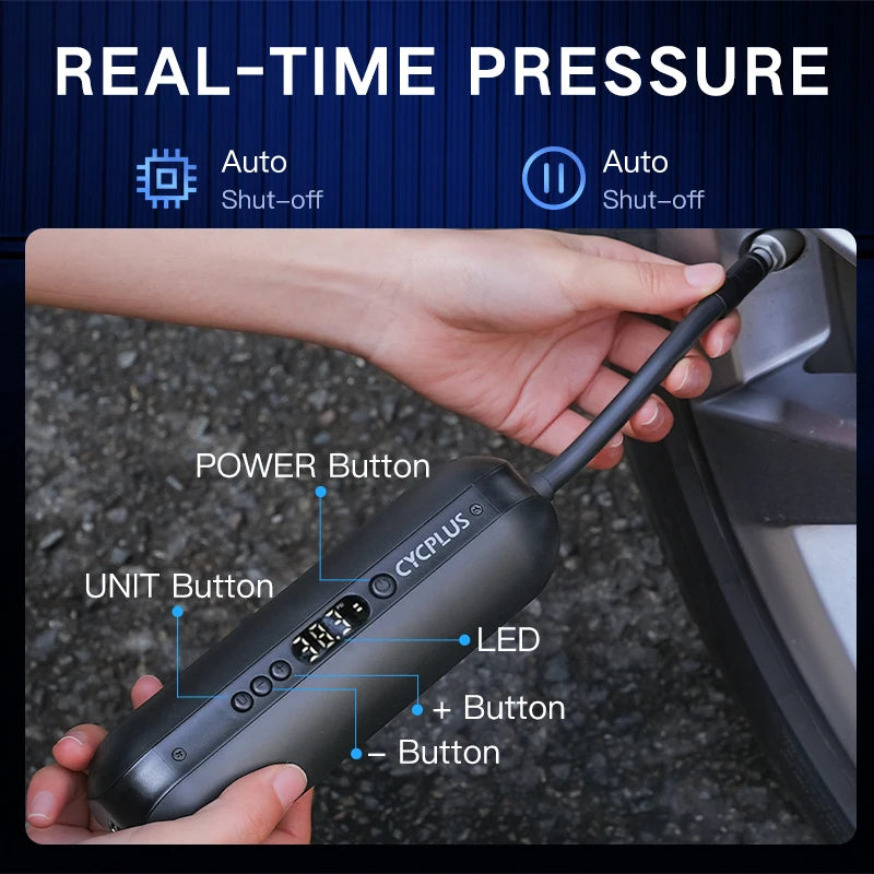 CYCPLUS Electric Bike Pump High Pressure Portable Inflator Power Bank Hand Pump for Car Tyre MTB Foot Ball Bicycle Accessories