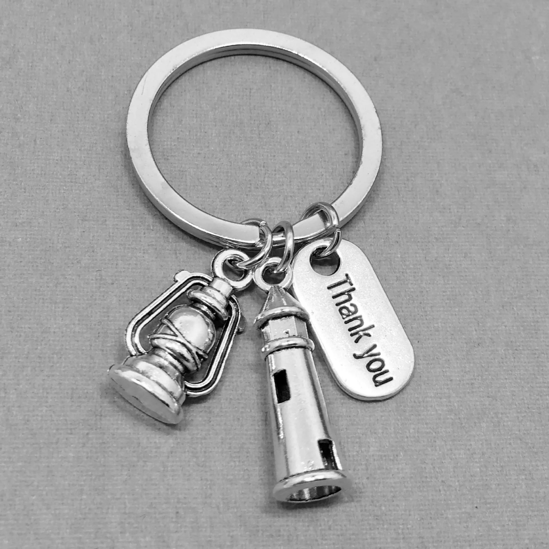 Father's Mother's Day Thanksgiving Teacher's Boxing Port Lighthouse Kerosene Light Thank You Keychain