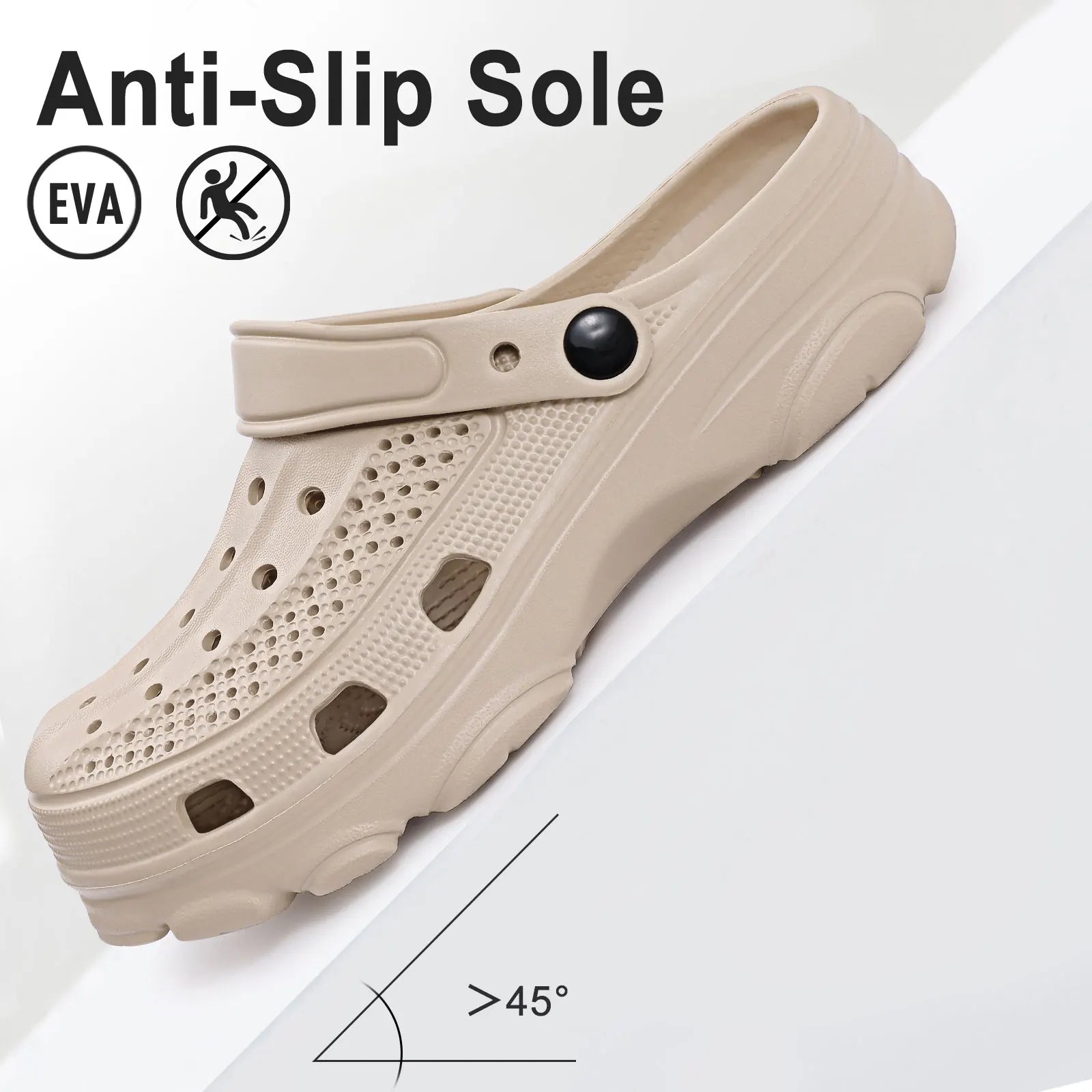 Kidmi Fashion Men Holes Slippers Men's Garden Clogs Slippers Outdoor Beach Slippers For Men Summer 2024 Unisex House Holes Shoes