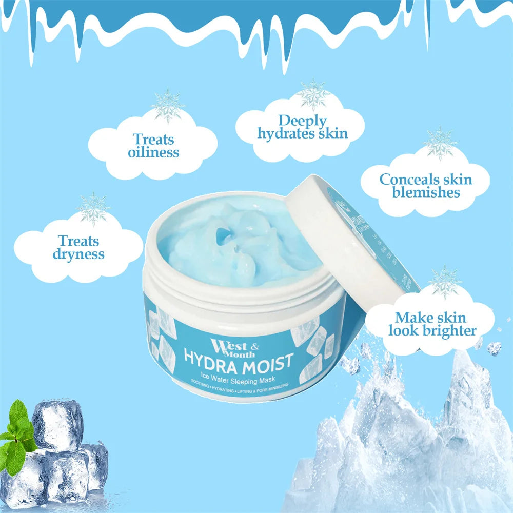 Hydra Moist Ice Water Sleeping Mask Whitening Moisturizing Mask Night Repair First Aid Facial Mask Sleep Mask Skin Care Product