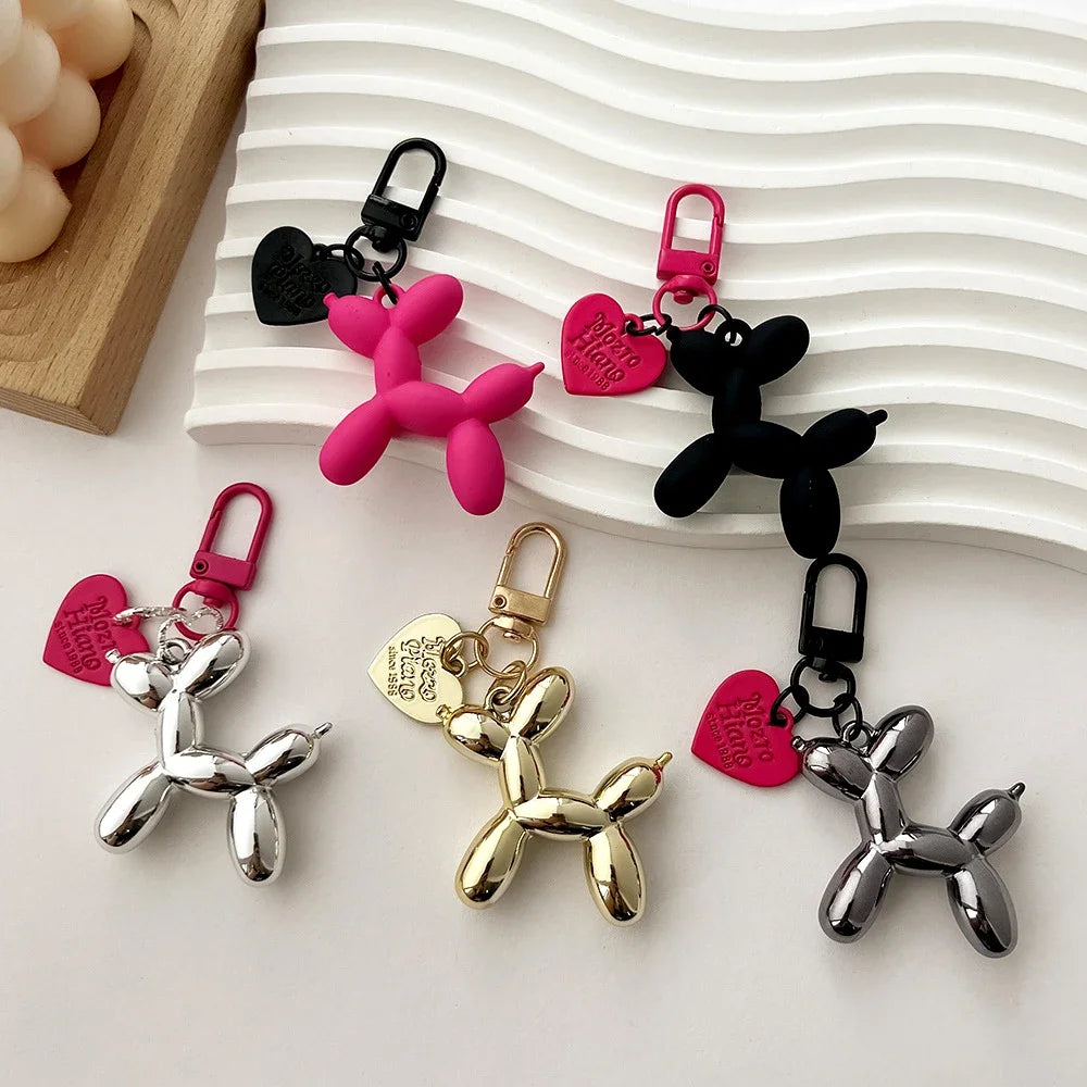 Cool Acrylic Cartoon Balloon Dog Keychains Cute Y2k Bag Charms Car Key Chains Jewelry Couple Gift for Women Girls