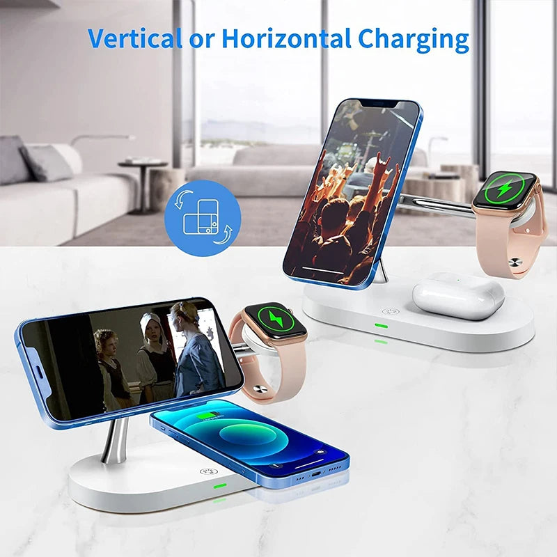 3 in 1 macsafe Wireless Charger For iPhone 15 14 13 12 Pro Max for Apple Watch 9 8 7 6 5  Airpods Pro 2 3 Fast Charging Station