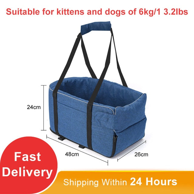 Portable Cat Dog Bed Travel Central Control Car Safety Pet Seat Transport Dog Carrier Protector For Small Dog Chihuahua Teddy - RY MARKET PLACE