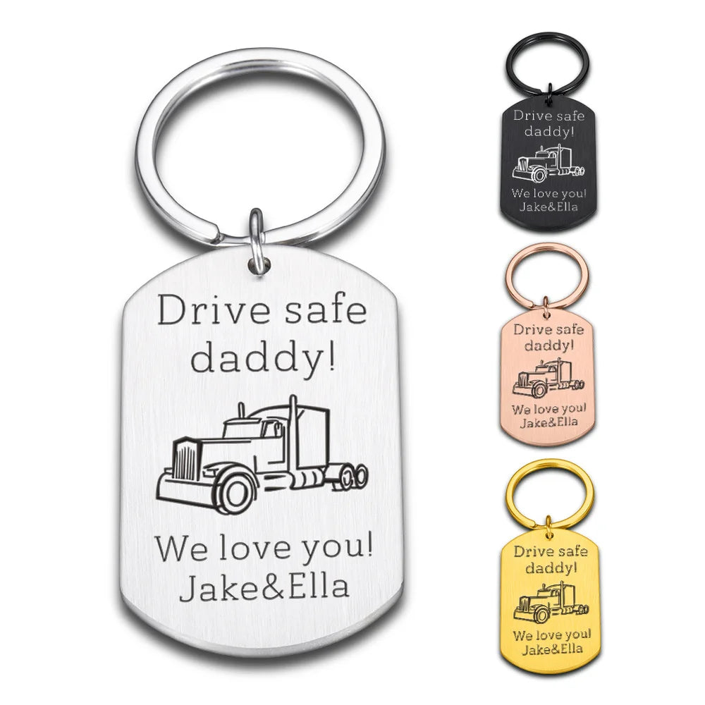 New Father's Day Gift for Dad Keychain Driving Safety Dad's Birthday Valentine's Day Mother's Day Gift Jewelry Accessories