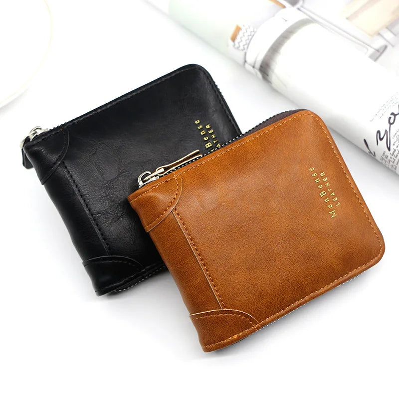 Card Wallet Men Personalized Father's Day Gift Cardholder Wallet For Men Soft Leather Card Holder PU Leather Money Bag